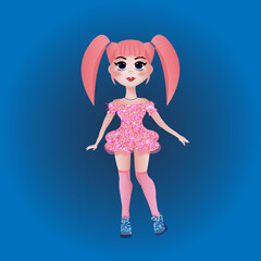 Doll Lol with glitter