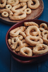 Crunchy traditional taralli snacks from Puglia