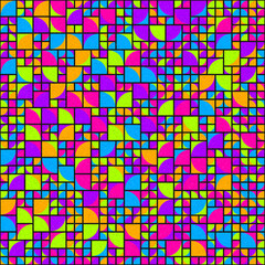 Abstract Geometric Pattern generative computational art illustration