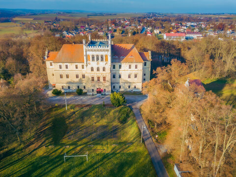 Mirow Castle in Ksiaz Wielki