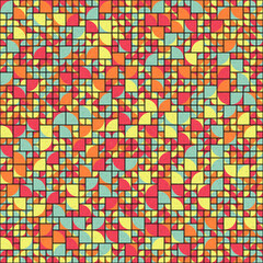 Fototapeta premium Abstract Geometric Pattern generative computational art illustration