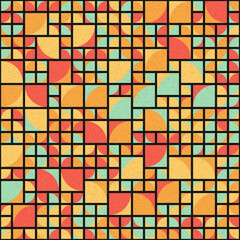 Fototapeta premium Abstract Geometric Pattern generative computational art illustration