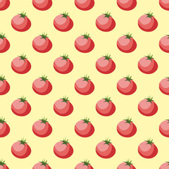 Red tomatoes seamless pattern background 