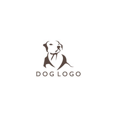 Dog logo design illustration clip art design abstract vector template