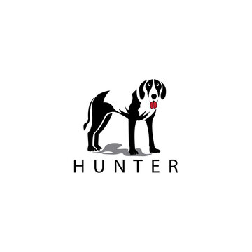 Hunter dog illustration design vector clip art