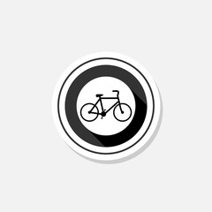 Bike sticker sign icon isolated on white background