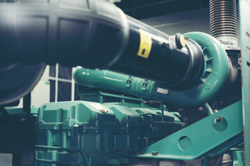 big generator engine and turbo charge industrial