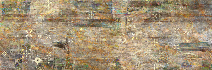 Wall Decor for interior home decoration, Ceramic Tile Design. it can be used for ceramic tile, wallpaper, linoleum, backdrop, coverpage, poster, textile, web page background -  Illustration