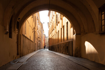 street of downtown Parma, Italy