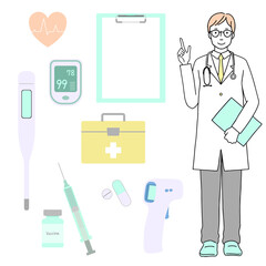 医師と医療用品