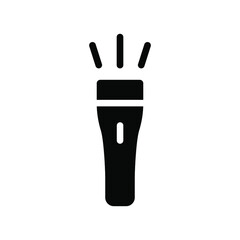 Flashlight vector icon. Illumination
light isolated sign design 