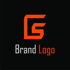 logo letter combination C and S in orange color