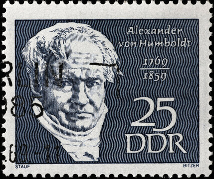Alexander von Humboldt on german postage stamp
