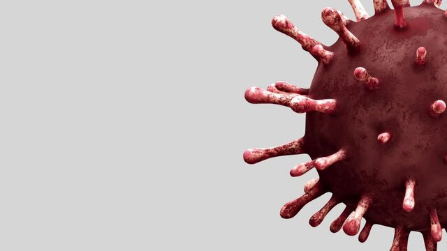 3D illustration. Coronavirus outbreak infecting respiratory system. Influenza type Covid 19 virus background as dangerous flu. Pandemic medical health risk concept with disease cells.-Dan