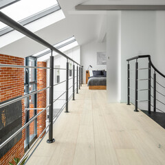 Corridor on second floor in loft