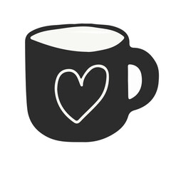 Espresso icon. Strong coffee in espresso cup and smoke. Illustration New Year