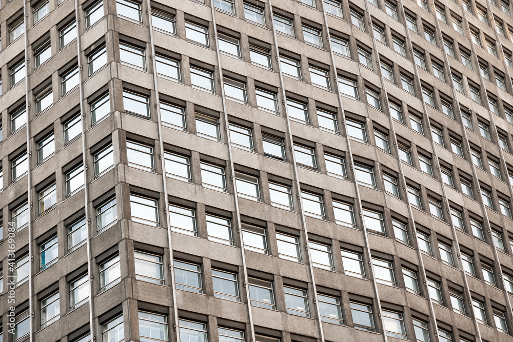 Wall mural exterior of portland house, a concrete office skyscraper in westminster, london