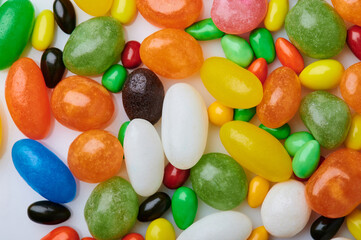 Assorted delicious round candy