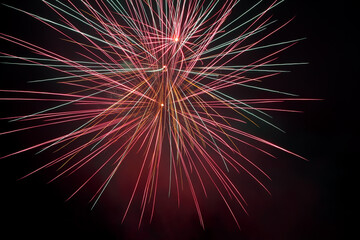 Feu d'artifice f&ecirc;te nationale ou nouvel an