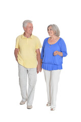 portrait of senior couple holding hands