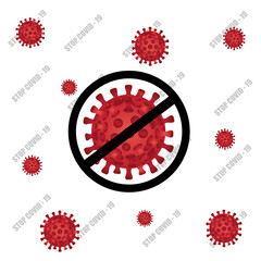Coronavirus disease COVID-19 infection medical illustration.