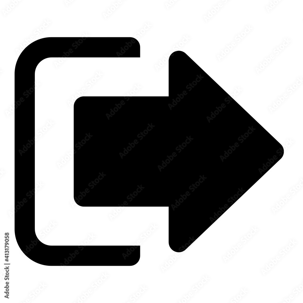 Poster ngi1084 newgraphicicon ngi - logout icon. - user profile access / authentication exit sign - log out