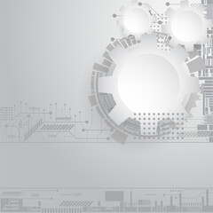 high computer technology  for technology business or education background. vector illustration