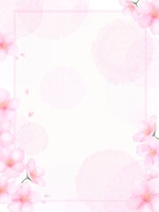 オシャレな桜のフレームイラスト素材
