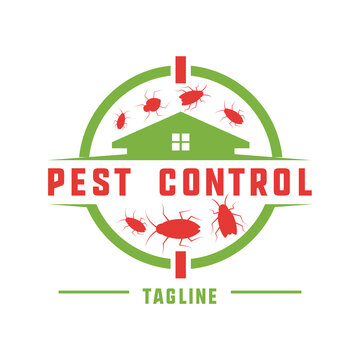 Pest Control Logo For Fumigation Business. Vector Illustration