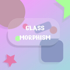 Abstract bright background with blur. Glass morphism. Frosted glass on color background.