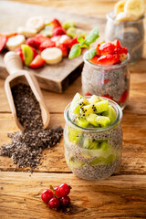 kiwi Chia pudding oat milk