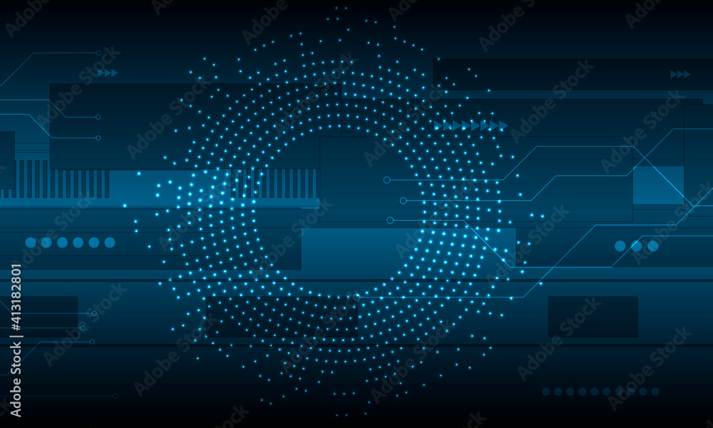 Poster Circle design for cover design. Vector design template. Abstract circle geometric shape. Graphic element vector. Line style vector. Artistic backdrop