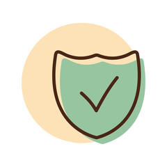 Best protection shield outline icon vector