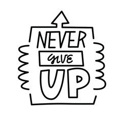 never give up phrase vector
