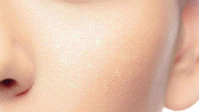 Skin care serum with vitamins to protect the skin.3d