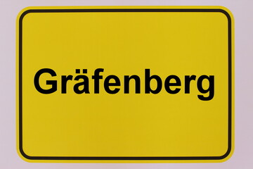 Illustration eines Stadteingangsschildes der Stadt Gräfenberg