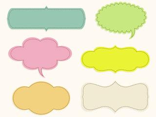 Set of retro colorful vector banners