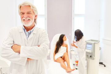 Fototapeta premium Successful doctor as a boss with his arms crossed