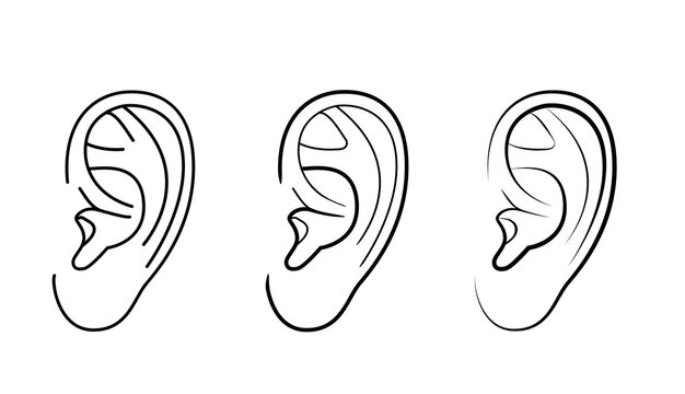 how to draw a human ear