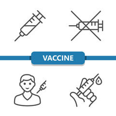 Vaccine, Vaccination Icons