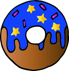 Sweets Valentines day,  Cute tea time. Hand draw