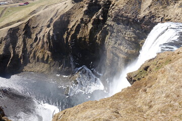 Skogafoss waterfall in the south of Iceland