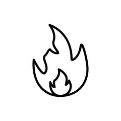 Fire Flat Icon Design Vector Template Illustration