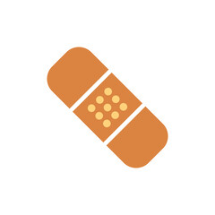 Plaster,Bandage Flat icon Design Vector Template Illustration