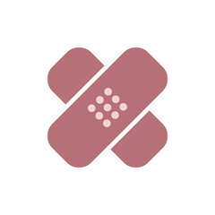 Plaster,Bandage Flat icon Design Vector Template Illustration