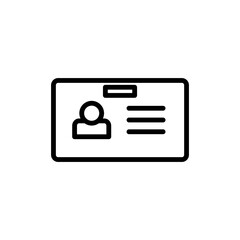 Id Card,Name Tag Flat Icon Design Vector Template Illustration