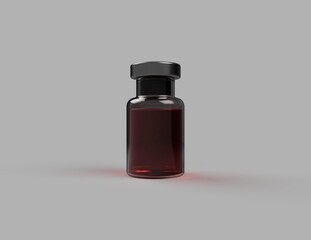 bottle of vaccine, medicine, vial for injection 