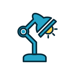 Table Lamp Flat Icon Design Vector Template Illustration