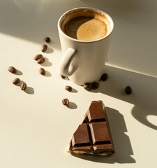cup of coffee with chocolate