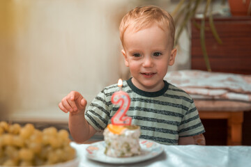 The second birthday in the life of a little boy.